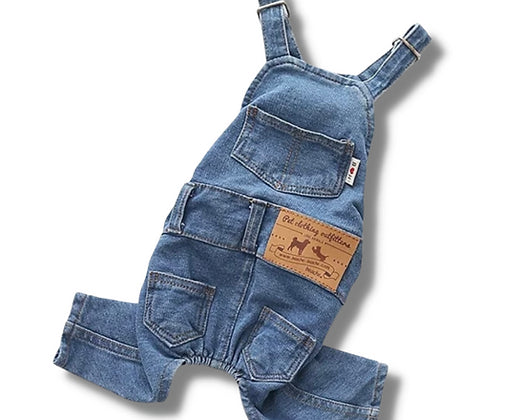 Denim Dog Overalls