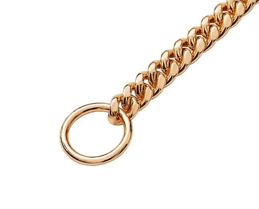 10MM Rose Gold Cuban Chain Dog Collar