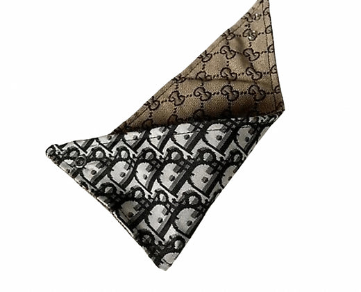 Luxury Double-Sided Designer Dog Bandanna