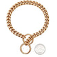 10MM Rose Gold Cuban Chain Dog Collar